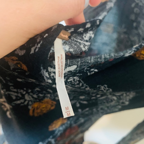 Free People Dark Floral Dress - Picture 4 of 4